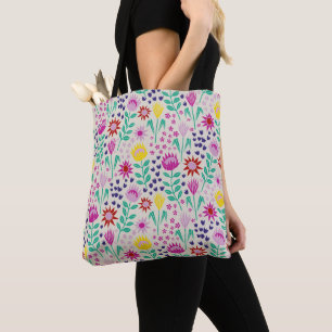 Protea Bloemenblok Print Millefleur lichten Tote Bag