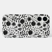 Protea Bloemenblok Print Millefleur zwart wit Case-Mate iPhone Case (Achterkant (horizontaal))