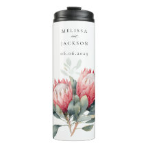 Protea Blush Waterverf Bloemen bruiloft