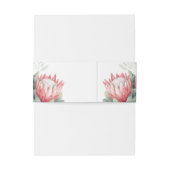 Protea Blush Waterverf Bloemen bruiloft Uitnodigingen Wikkel (Achterkant Voorbeeld)