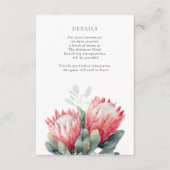 Protea Blush Waterverf Flowers Details Informatiekaartje (Voorkant)