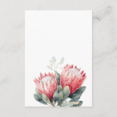 Protea Blush Waterverf Flowers Details Informatiekaartje (Achterkant)