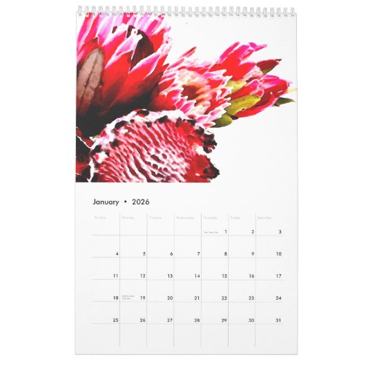 Protea Boeket Kalender (Jan 2026)