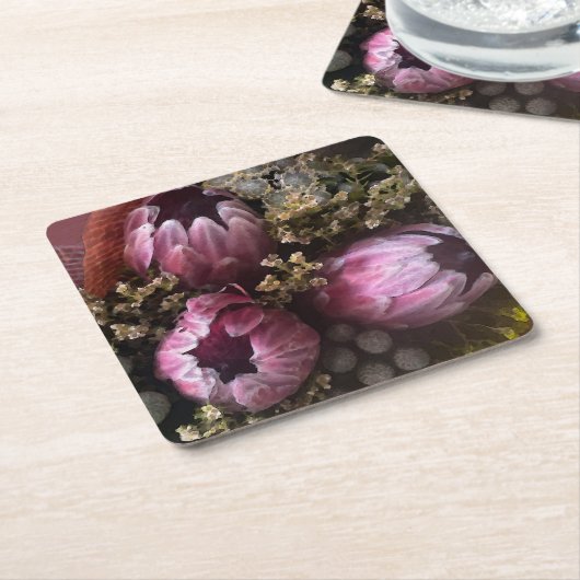 Protea Boeket Onderzetters (Schuin)
