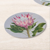 Protea Coaster Ronde Kartonnen Onderzetter (Gebogen)