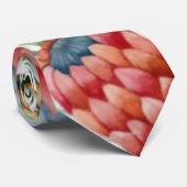 Protea Colorful Waterverf Flower Wedding Stropdas (Opgerold)