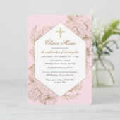 Protea en Anemones Religieuze Uitnodiging (Staand voorkant)