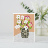 Protea en Dogwood Briefkaart (Staand voorkant)