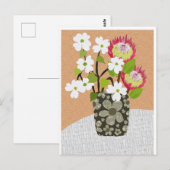 Protea en Dogwood Briefkaart (Voorkant / Achterkant)