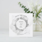 Protea en Planten Trouwkaart Save The Date Uitnodi Kaart (Staand voorkant)