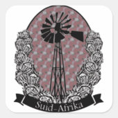 Protea en Windpomp Vierkante Sticker (Voorkant)