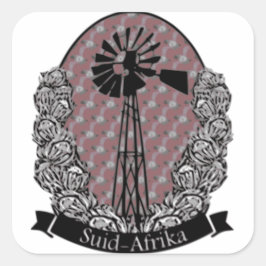 Protea en Windpomp Vierkante Sticker
