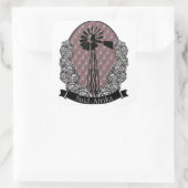 Protea en Windpomp Vierkante Sticker (Tas)