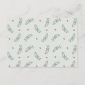 Protea Eucalyptus gebladerte hout rustieke bruilof Informatiekaartje (Achterkant)