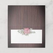 Protea Eucalyptus gebladerte hout rustieke bruilof Plaatskaartje (Buitenkant ongevouwen)