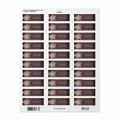 Protea Eucalyptus hout rustiek trouwadres Etiket (Full Sheet)