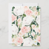 Protea floral Baby shower meisje uitnodiging (Achterkant)