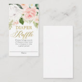 Protea floral Diaper Raffle Informatiekaartje (Voorkant / Achterkant)