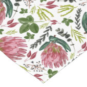 Protea Floral Waterverf Botanisch Korte Tafelloper (Hoek)