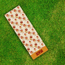 Protea Flower Desert Bloemen roze Patroon naam Yogamat