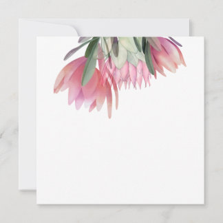 Protea flower invitation bedankkaart