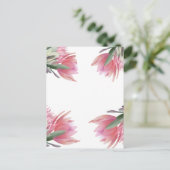 Protea flower invitation briefkaart (Staand voorkant)