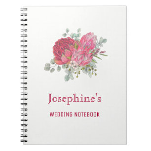 Protea Flowers Bruiloft Planning Notitieboek