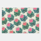 Protea Flowers Pattern Inpakpapier Vel (Voorkant)