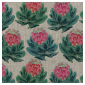 Protea Flowers Pattern Stof (Close Up)
