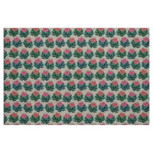 Protea Flowers Pattern Stof (Fat Quarter)