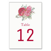 Protea Flowers Tafelnummer Kaarten (Voorkant)