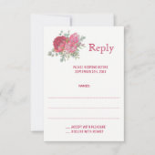 Protea Flowers Trouwantwoord Kaarten RSVP Kaartje (Voorkant)