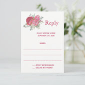 Protea Flowers Trouwantwoord Kaarten RSVP Kaartje (Staand voorkant)