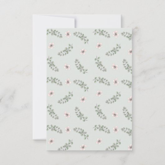 Protea Flowers Trouwantwoord Kaarten RSVP Kaartje (Achterkant)