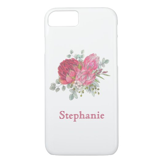 Protea Flowers Waterverf Case-Mate iPhone Case (Achterkant)