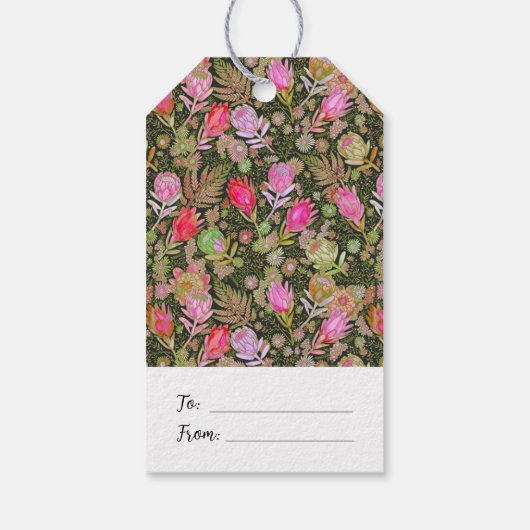 Protea Garden Cadeaulabel (Achterkant)