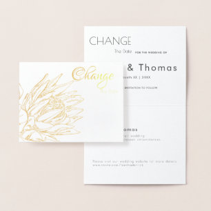 PROTEA GOUD & WIT ELEGANT FOLIE KAARTEN