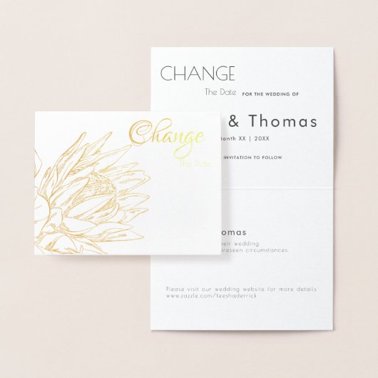 PROTEA GOUD & WIT ELEGANT FOLIE KAARTEN (Display)