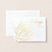 PROTEA GOUD & WIT ELEGANT FOLIE KAARTEN (Voorkant met envelop)