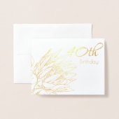 PROTEA GOUD & WIT ELEGANT VERRASSINGSFEEST FOLIE KAARTEN (Voorkant met envelop)