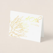 PROTEA GOUD & WIT ELEGANT VERRASSINGSFEEST FOLIE KAARTEN (Voorkant)
