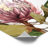 Protea Greenery Wedding Welkomstbord Poster (Hoek)