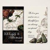 Protea Hummingbird Black Cream - Labels voor cadea Visitekaartje (Voorkant /achterkant)