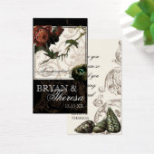 Protea Hummingbird Black Cream - Labels voor cadea Visitekaartje (Bureau)