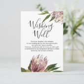 Protea Huwelijks Wensenput Reactiekaart RSVP Kaartje (Staand voorkant)