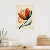 Protea Japandi Bloemige Geometrie Poster (Keuken)