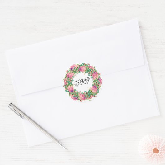  Protea krans Monogram Sticker (Envelop)