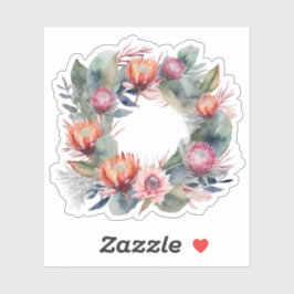 Protea Krans Uitgesneden Sticker