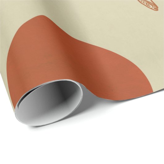 Protea Line Abstract Shapes Trendy Botanical Cadeaupapier (Rol Hoek)