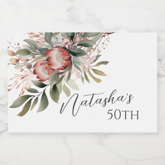 Protea Mini Wijnlabel Sparkling Wijnetiket (Enkel label)